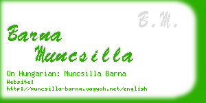 barna muncsilla business card